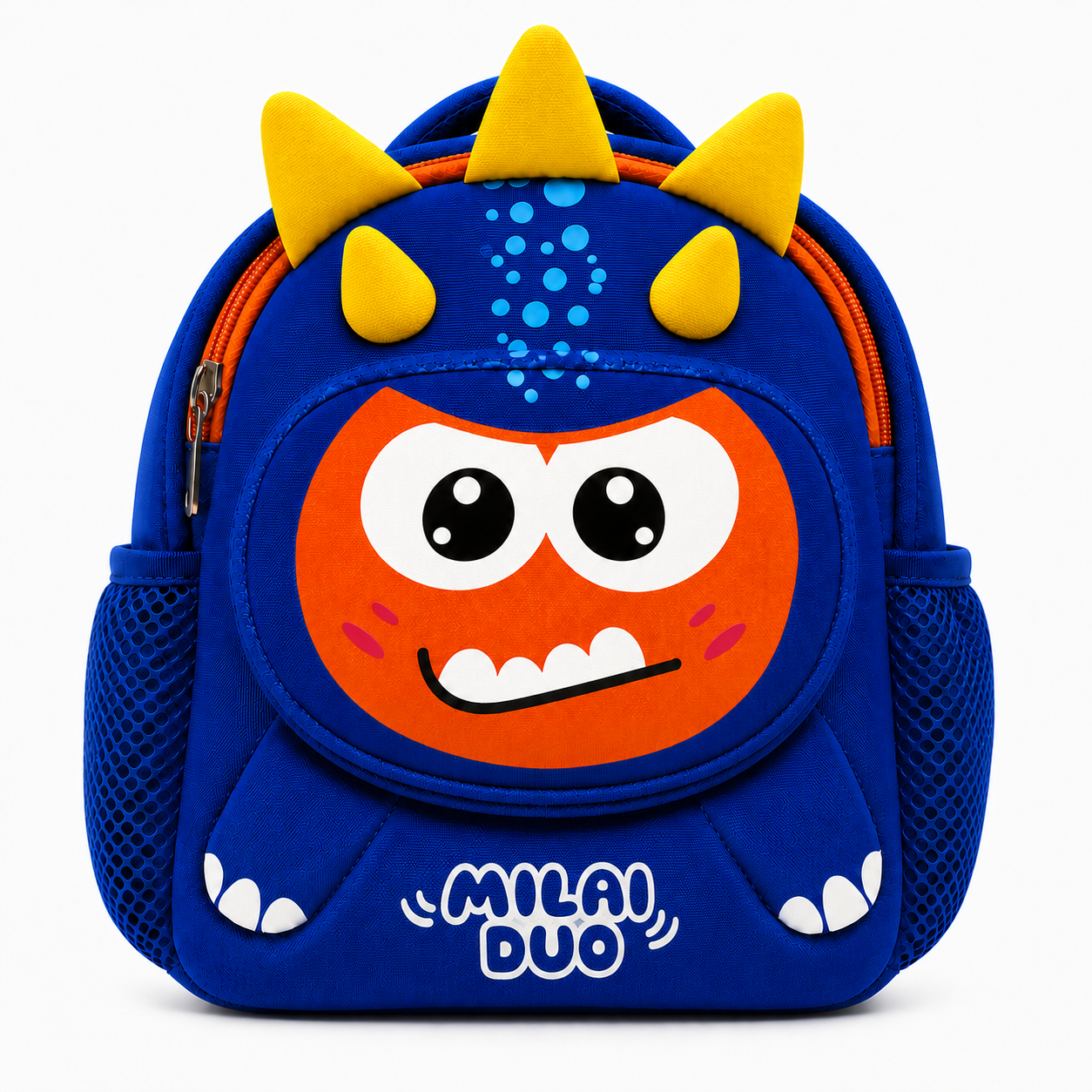 Sac à Dos Enfant Dinosaure Milai Duo - Bleu Roi & Orange – Léger et Compact pour la Maternelle