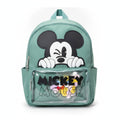 Sac à Dos Maternelle Mickey Vert avec Poche Transparente – 35 × 25 × 12 cm