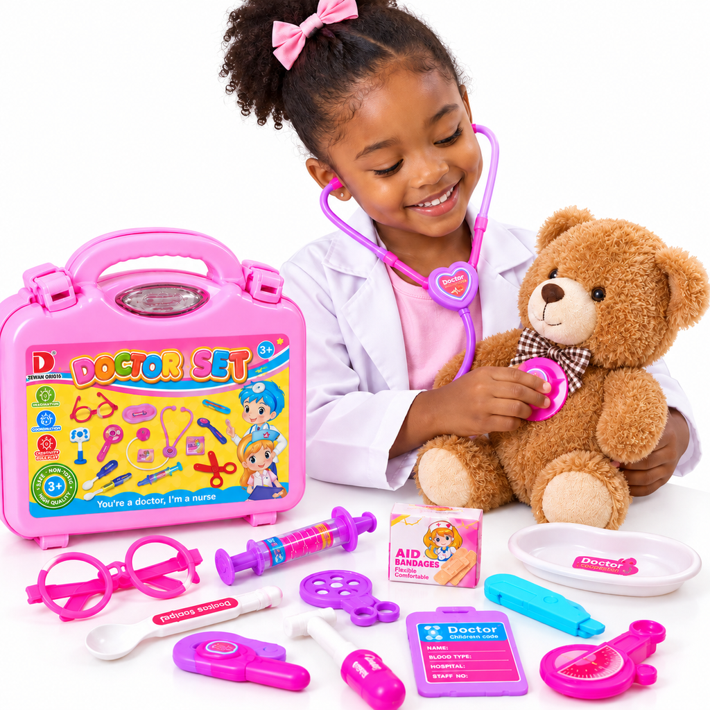 Coffret Docteur Enfant – Mallette Médicale de Jeu avec Accessoires -  3 ans+