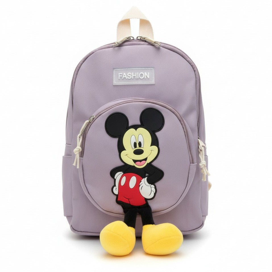 Sac à Dos Crèche-Garderie & Petite Section Mickey Lilas avec Jambes 3D – 30 × 23 × 10 cm