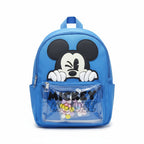 Sac à Dos Maternelle Mickey Bleu avec Poche Transparente – 35 × 25 × 12 cm