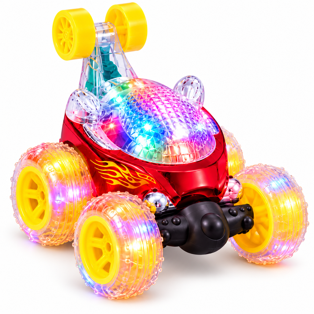 Voiture Acrobatique Télécommandée Stunt Cars No.102 – Rotation 360° – Lumières & Musique – Rechargeable