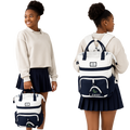 Sac à Dos Scolaire Fille Style Coréen - Bleu Blanc – Collège et Lycée