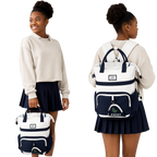 Sac à Dos Scolaire Fille Style Coréen - Bleu Blanc – Collège et Lycée