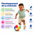 Ballon de Football Souple Multicolore 10 cm – Léger, Sécurisé et Amusant pour Enfants