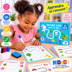 Coffret Éducatif Stroke Line Dot-to-Dot – 64 Activités de Tracé dès 3 Ans
