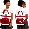 Sac à Dos Scolaire Fille Style Coréen en Toile - Rouge et Blanc – Collège & Lycée