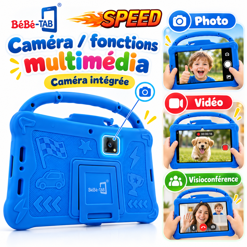 Tablette Enfant BéBé-TAB SPEED 7" – Android – 8 Go + 512 Go – 5G Dual SIM