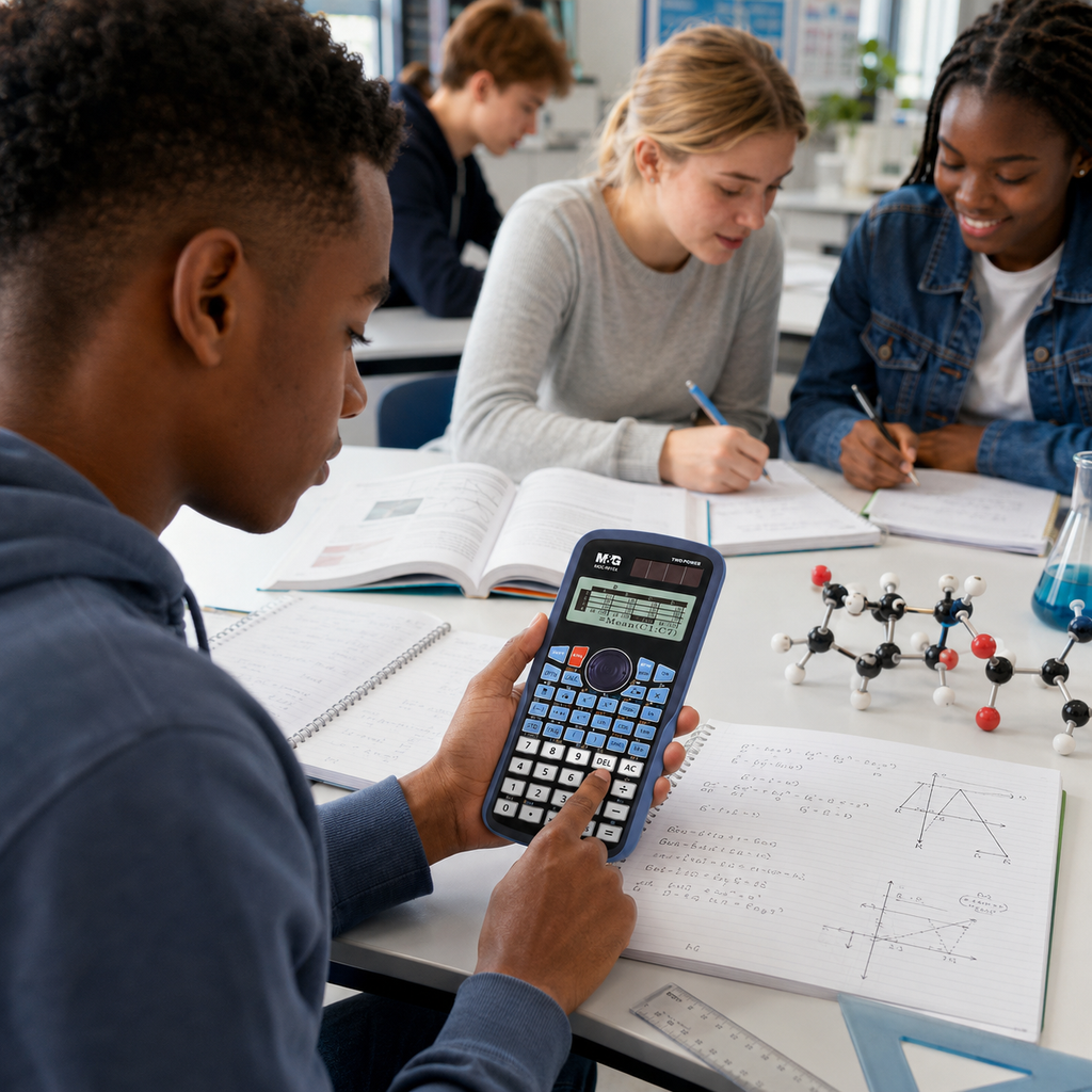 Calculatrice Scientifique M&G MGC-991EX – 552 Fonctions, Écran Haute Définition et Double Alimentation