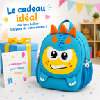 Sac à Dos Enfant Dinosaure Milai Duo - Bleu turquoise et Jaune – Maternelle – Compact, léger et mignon
