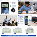 Calculatrice Scientifique M&G MGC-991EX – 552 Fonctions, Écran Haute Définition et Double Alimentation