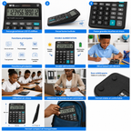 Calculatrice de bureau M&G MGC-614 – Grand écran 12 chiffres et double alimentation
