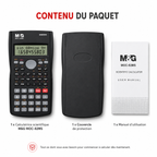 Calculatrice Scientifique M&G MOC-82MS – 240 Fonctions et Écran 2 Lignes