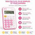 M&G Mini Calculatrice de Poche8 Chiffres – Rose & Blanche