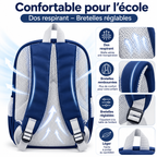 Sac à Dos Enfant BOX Kids Space Bleu – Cartable Primaire 42 cm