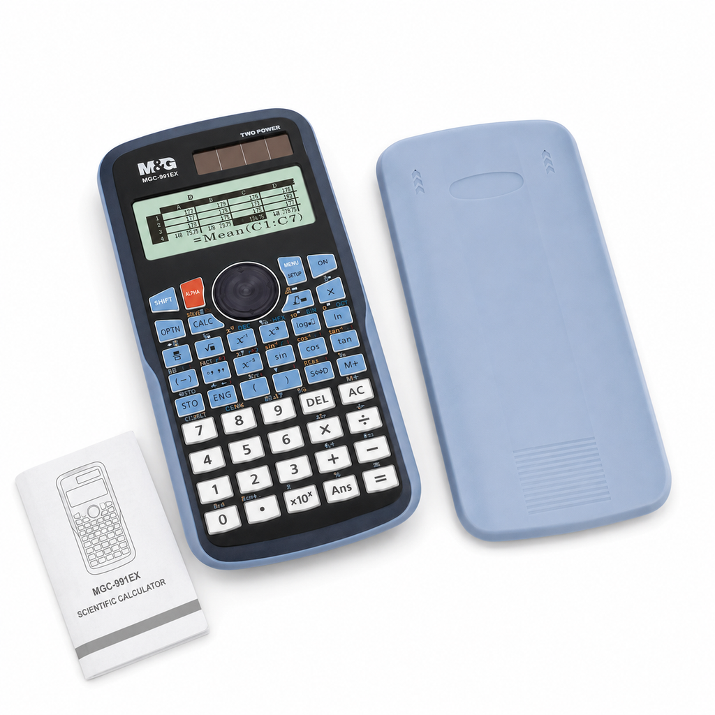 Calculatrice Scientifique M&G MGC-991EX – 552 Fonctions, Écran Haute Définition et Double Alimentation