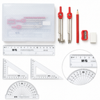 M&G Coffret de Géométrie HARL1305 – Compas, Règles et Accessoires