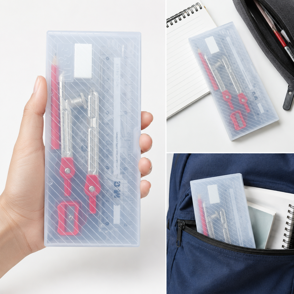 M&G Coffret de Géométrie HARL1305 – Compas, Règles et Accessoires
