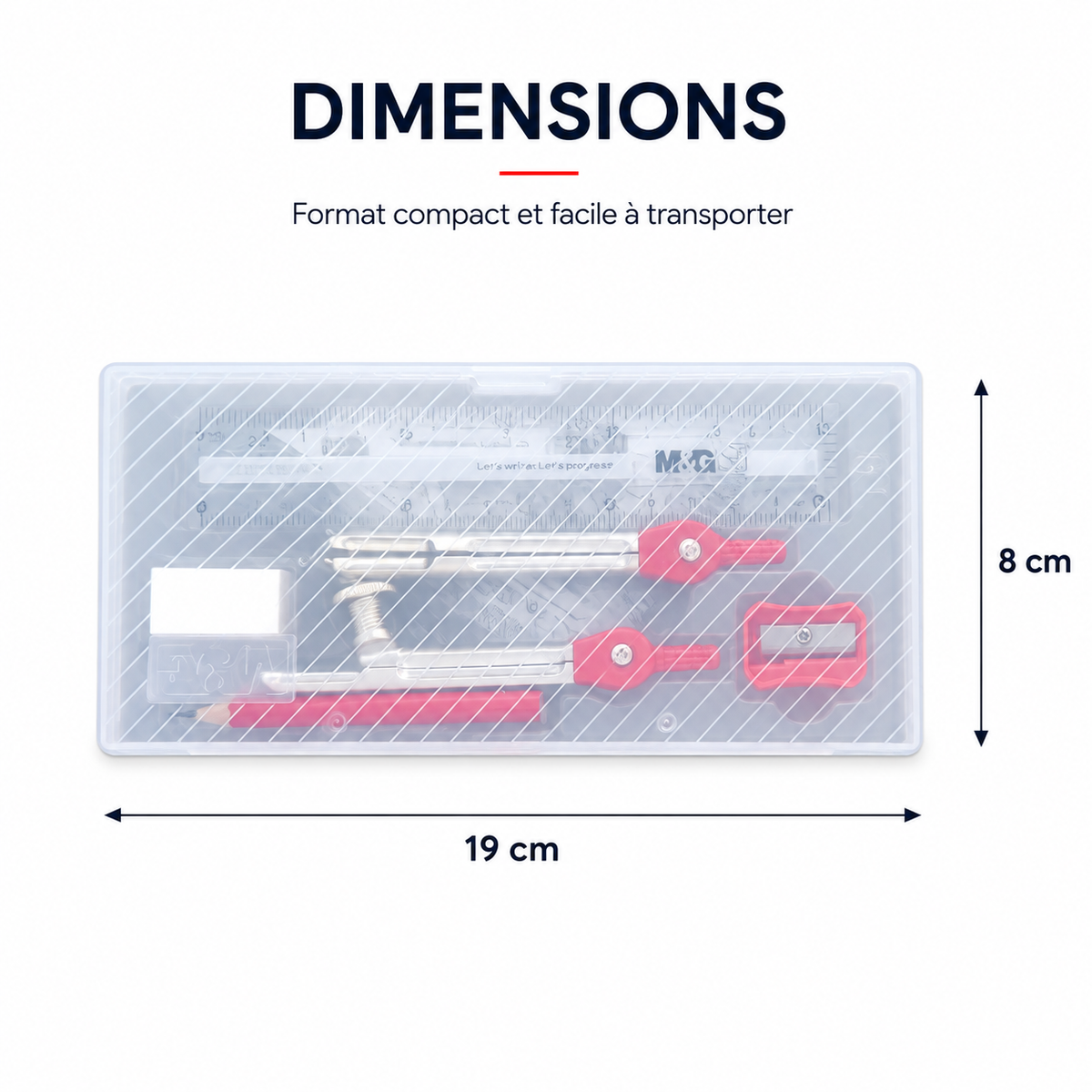 M&G Coffret de Géométrie HARL1305 – Compas, Règles et Accessoires