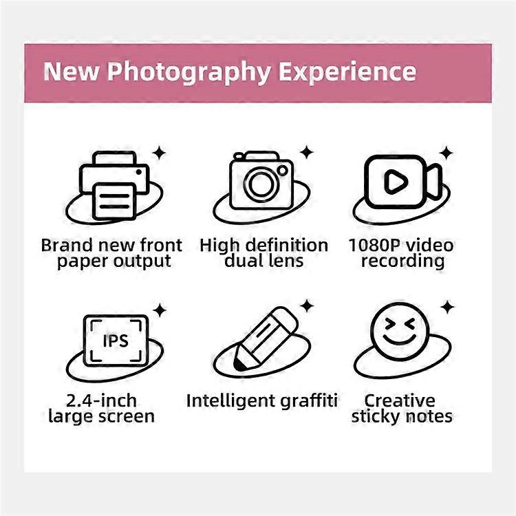 Appareil Photo Instantané Enfant avec Impression Thermique – Caméra HD 1080 P Double Objectif – Carte 32 GB Incluse