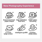 Appareil Photo Instantané Enfant avec Impression Thermique – Caméra HD 1080 P Double Objectif – Carte 32 GB Incluse