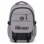 Sac à Dos Scolaire Confident Collège & Lycée - Grande Capacité 48 × 34 × 16 cm – Gris
