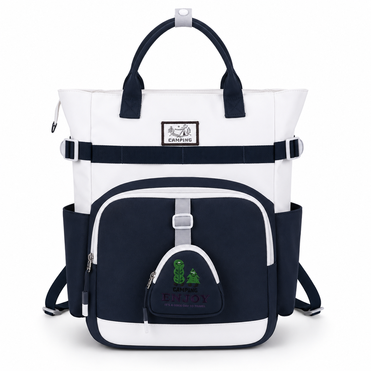 Sac à Dos Scolaire Fille Style Coréen - Bleu Blanc – Collège et Lycée