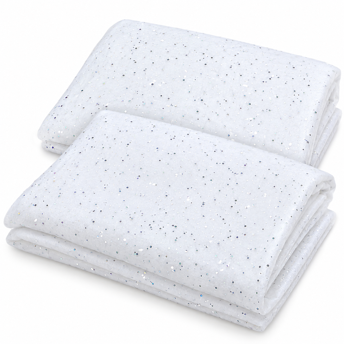 Lot de 2 Couvertures de Neige Artificielle Scintillante – 101 × 76 cm