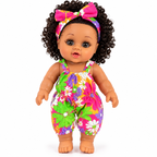 Poupée Bébé Fille Parlante 30 cm – Combinaison Fleurie Multicolore