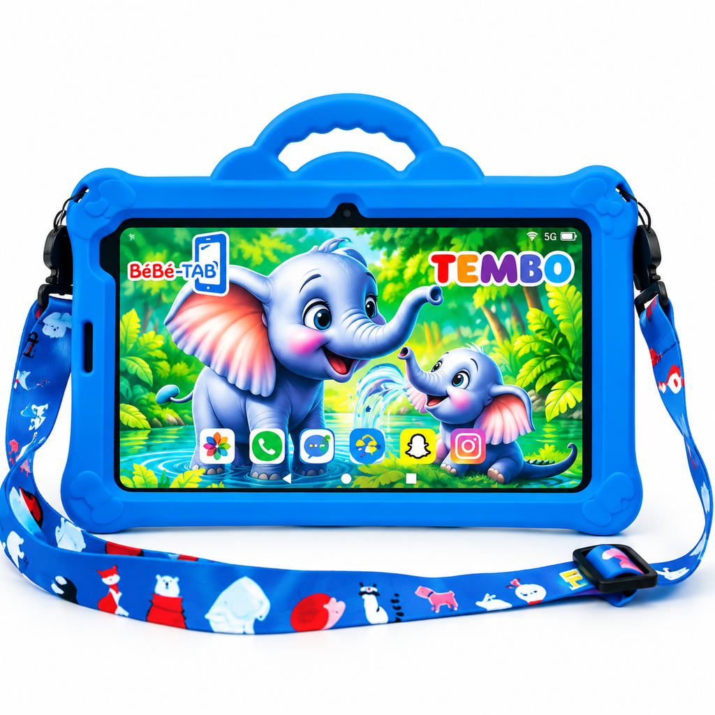 Tablette Enfant BéBé-TAB TEMBO 7" – Android – 8 Go + 512 Go – 5G Dual SIM