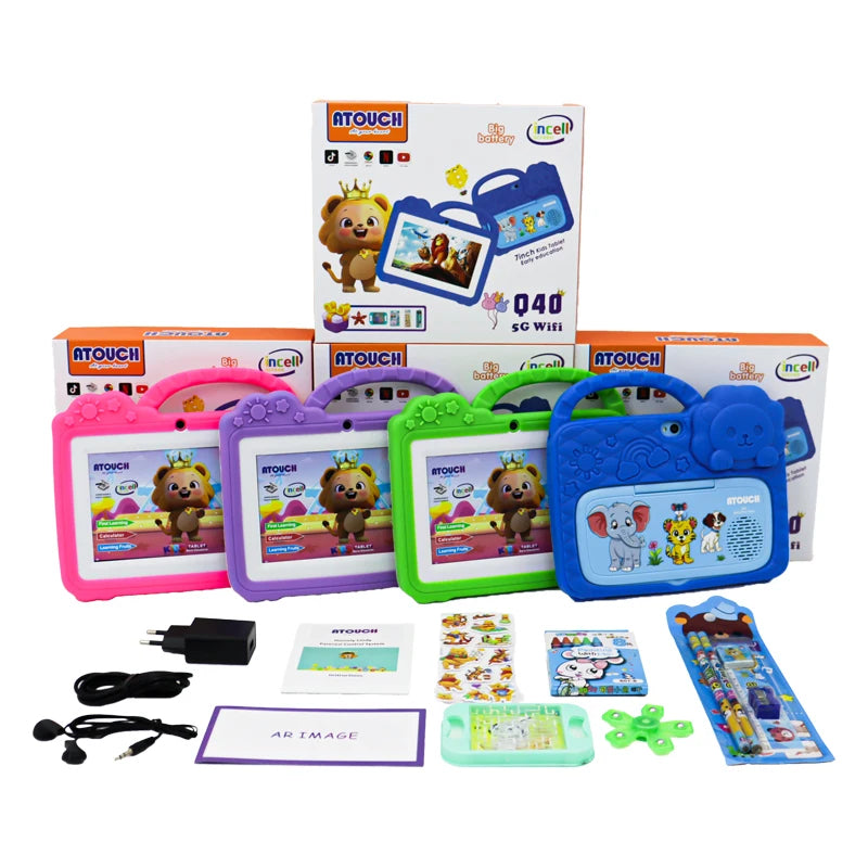 Tablette Enfant ATOUCH Q40 Lite 7” – Écran HD + Grande Batterie – Cadeau Idéal Garçon & Fille 3-12 Ans