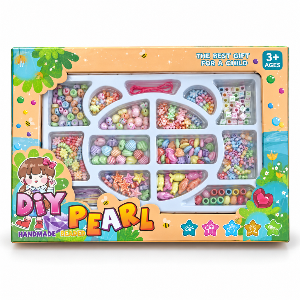 Coffret DIY Pearl – Kit de Création de Bijoux en Perles – 3 Ans+