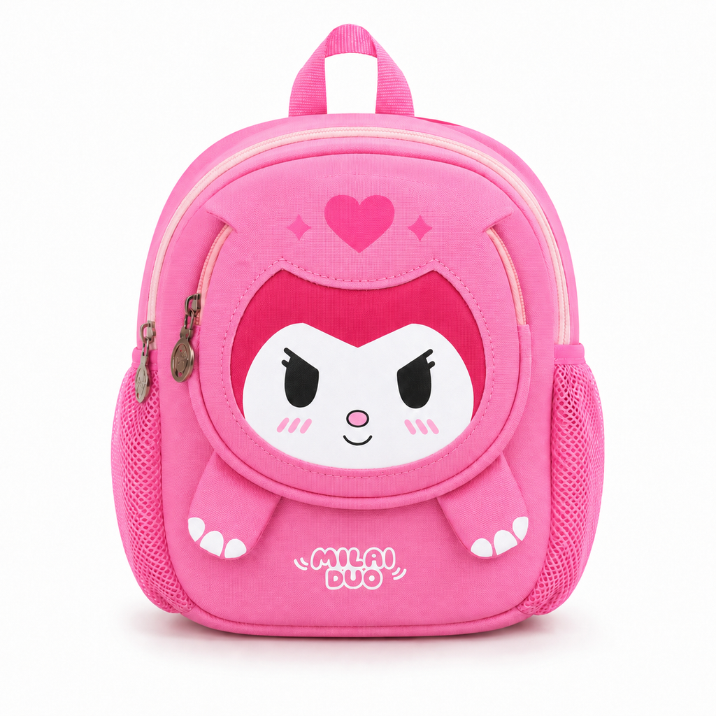 Sac à Dos Maternelle Dinosaure Milai Duo Rose 3D – 25 × 25 cm