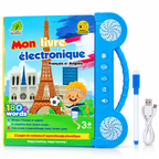 Livre Éducatif Électronique Bilingue Français–Anglais – 180+ Mots – Dès 3 Ans - Rechargeable