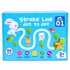 Coffret Éducatif Stroke Line Dot-to-Dot – 64 Activités de Tracé dès 3 Ans