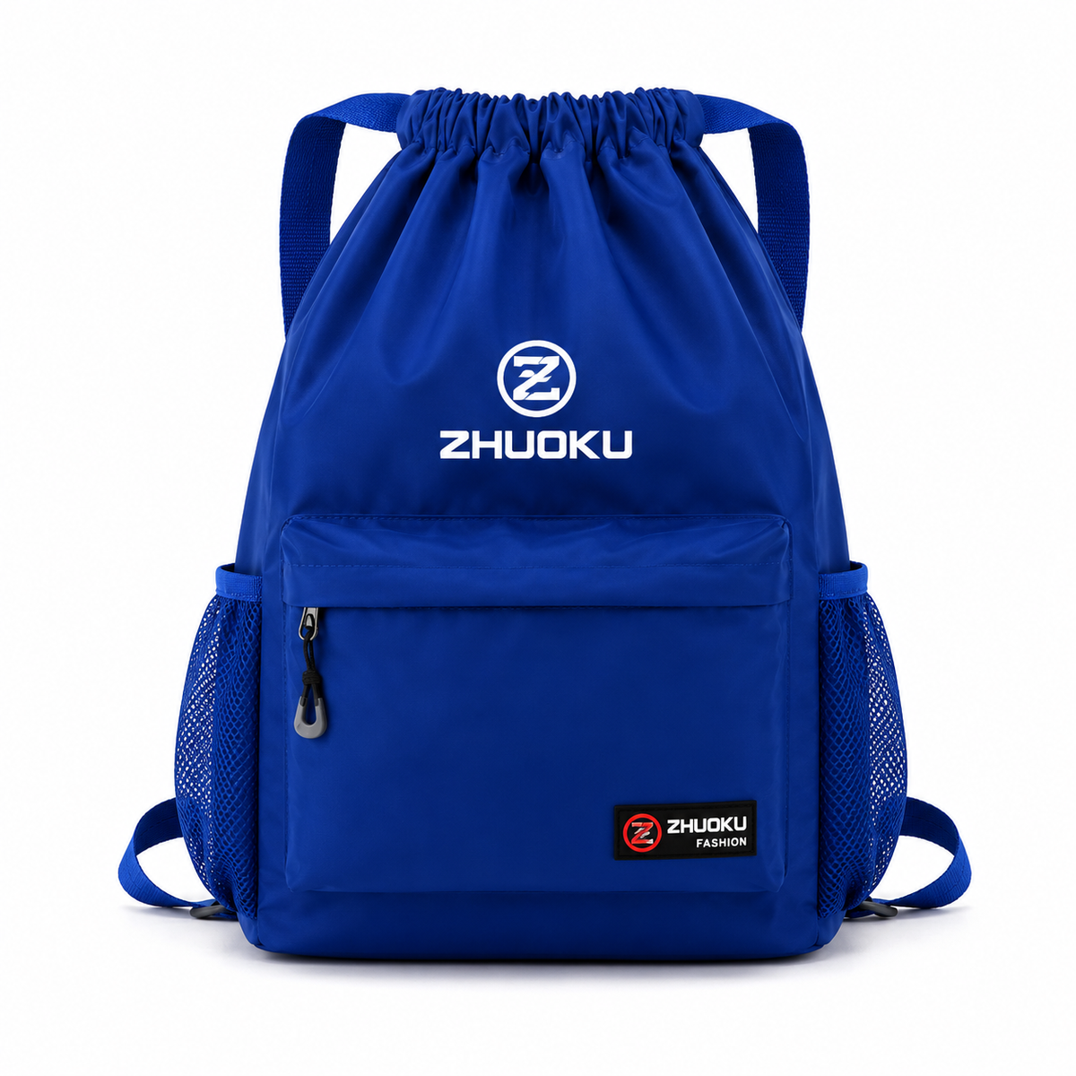 Sac à dos à cordon bleu roi 40 x 40 x 19 cm avec poche avant zippée et poches latérales – Kidoo