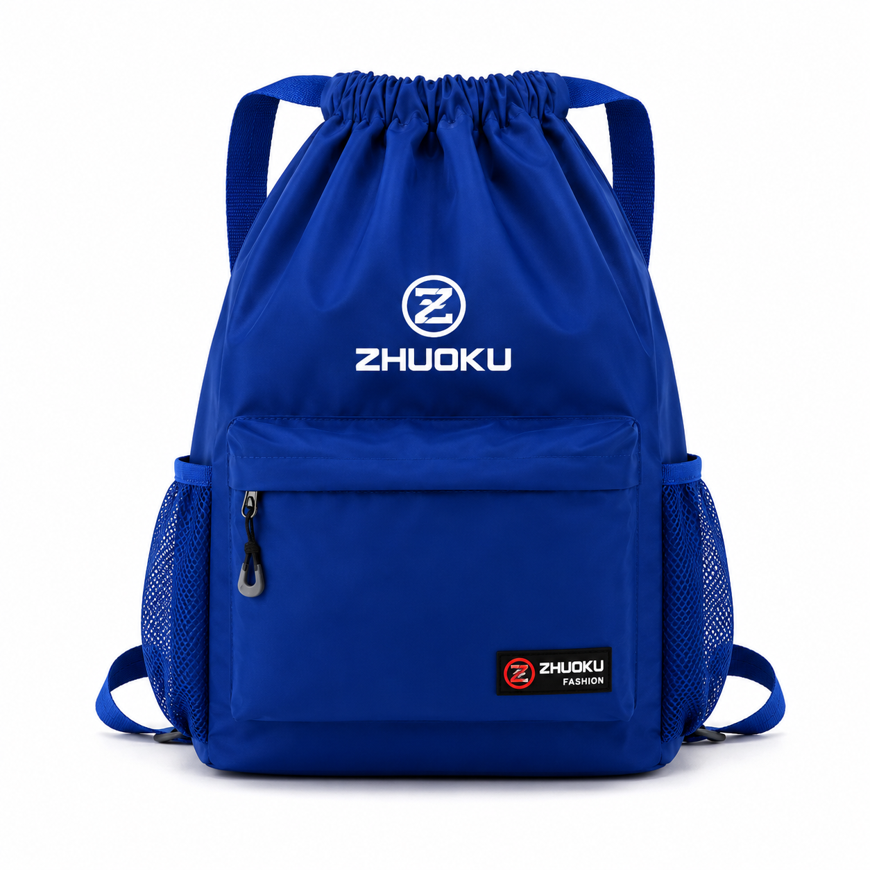 Sac à dos à cordon bleu roi 40 x 40 x 19 cm avec poche avant zippée et poches latérales – Kidoo