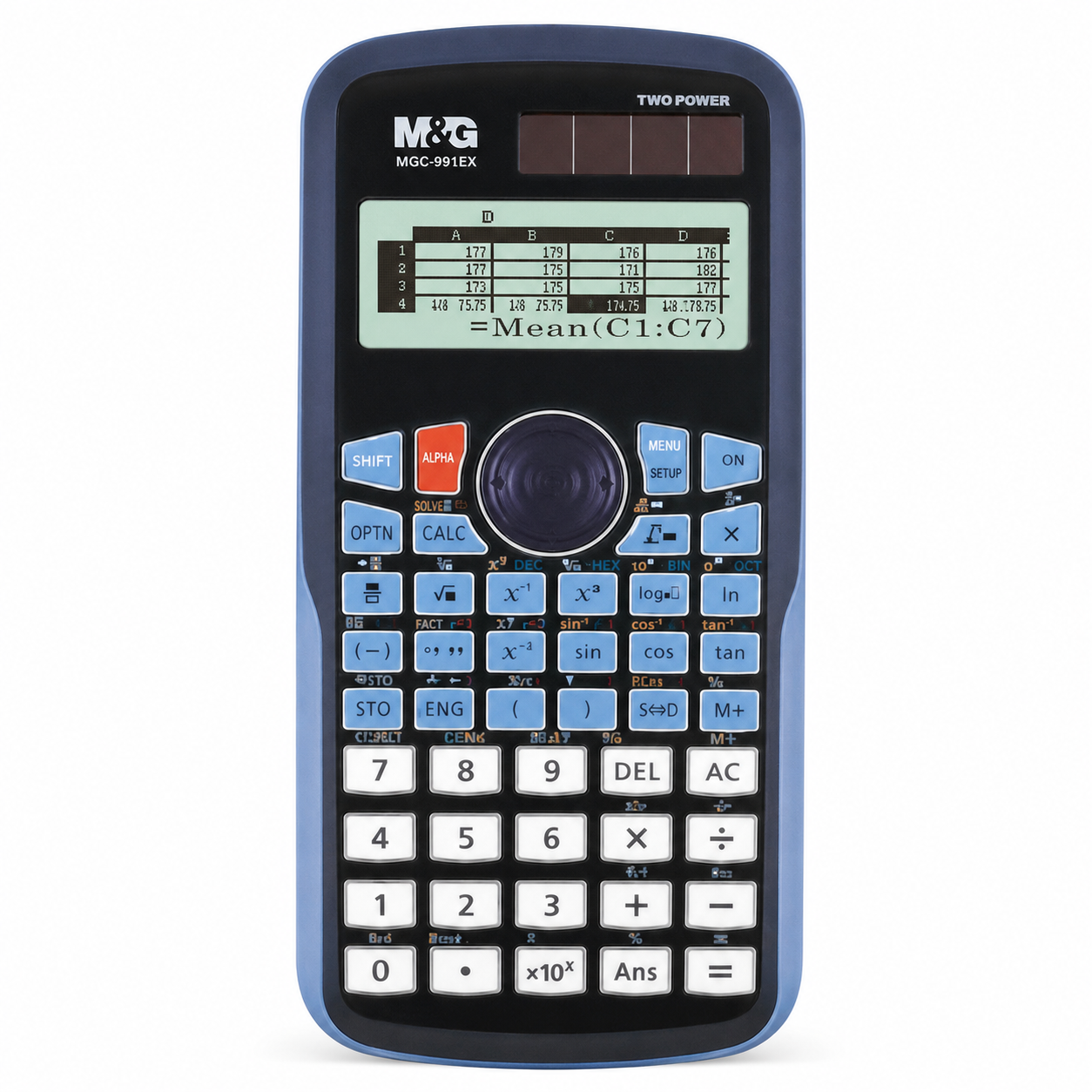 Calculatrice Scientifique M&G MGC-991EX – 552 Fonctions, Écran Haute Définition et Double Alimentation