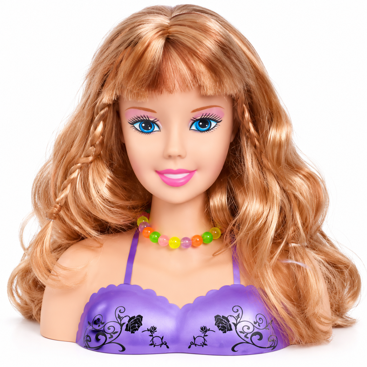 Tête à Coiffer et à Maquiller avec Accessoires – 21 × 8 × 21 cm – Dès 3 Ans