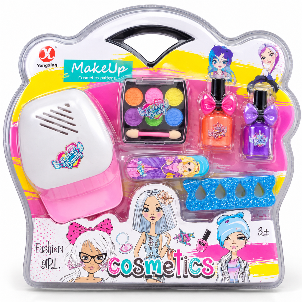 Coffret Beauté Enfant avec Lampe – Maquillage & Vernis Réels –  5 Ans+