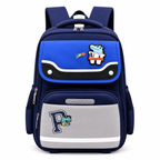 Sac à Dos Scolaire Enfant Dinosaure Bleu Marine & Bleu Royal - Classes de CM – Grande Capacité – Dos Respirant – Bretelles Rembourrées