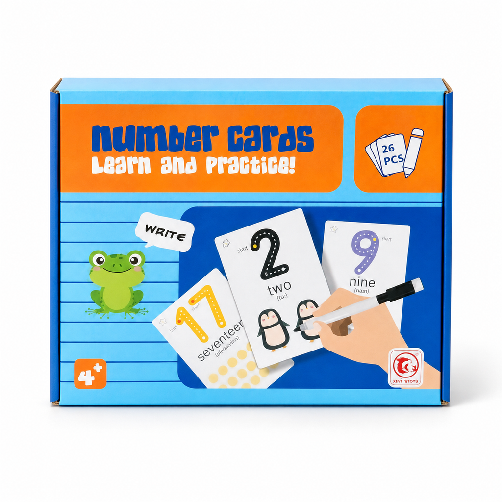 Cartes Chiffres Effaçables – Apprendre à écrire les nombres – 26 pièces