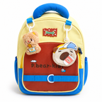 Sac à Dos Maternelle & CP P.Bear Kids Jaune, Bleu & Marron – 38 × 28 × 15 cm – 2 à 5 Ans