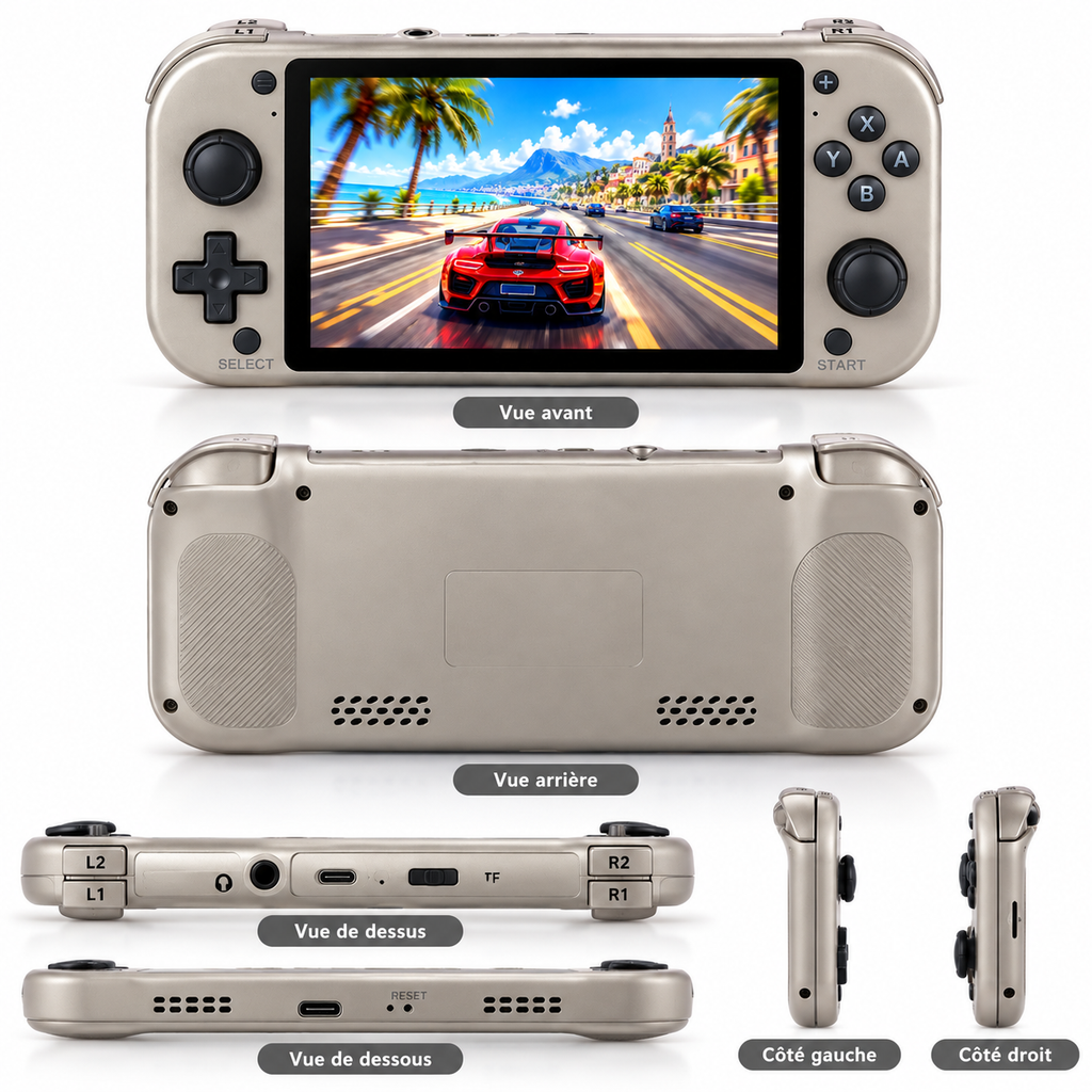 Console de Jeu Portable M17 – Écran IPS 4,3" – 64 Go – Jeux Rétro