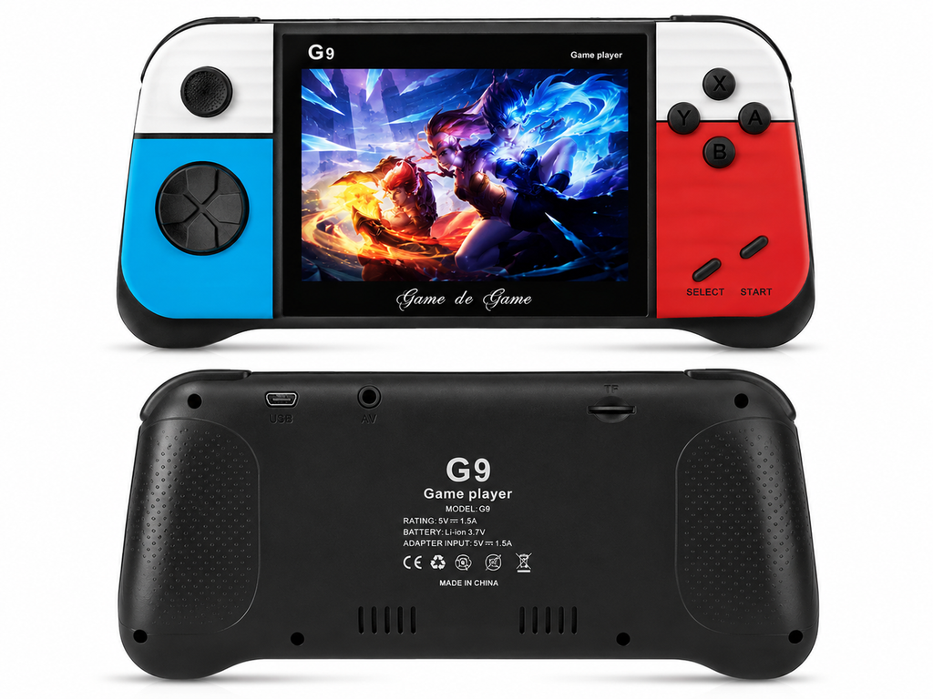 Console Portable G9 650+ Jeux Intégrés – Écran HD 3 Pouces – Rechargeable – Sortie TV