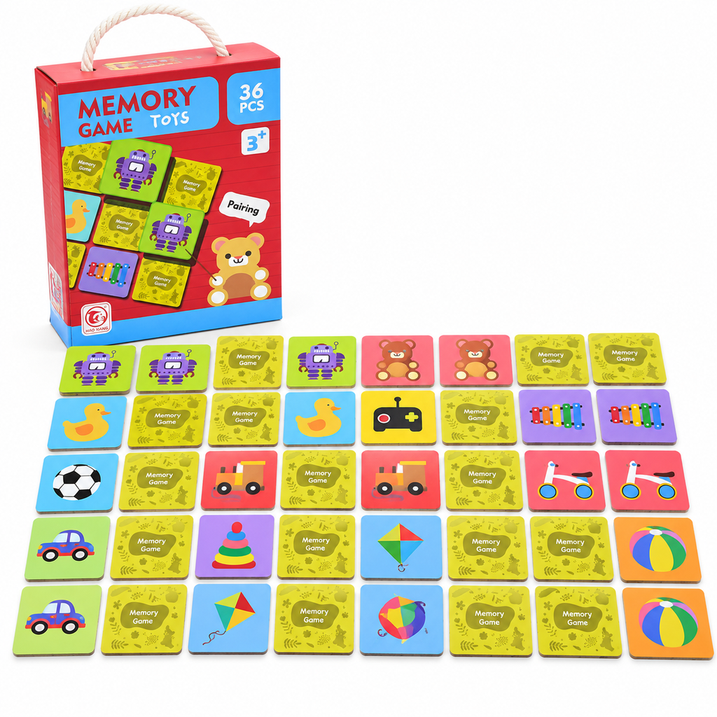 Jeu de Mémoire Enfant – 36 Cartes – Dès 3 Ans