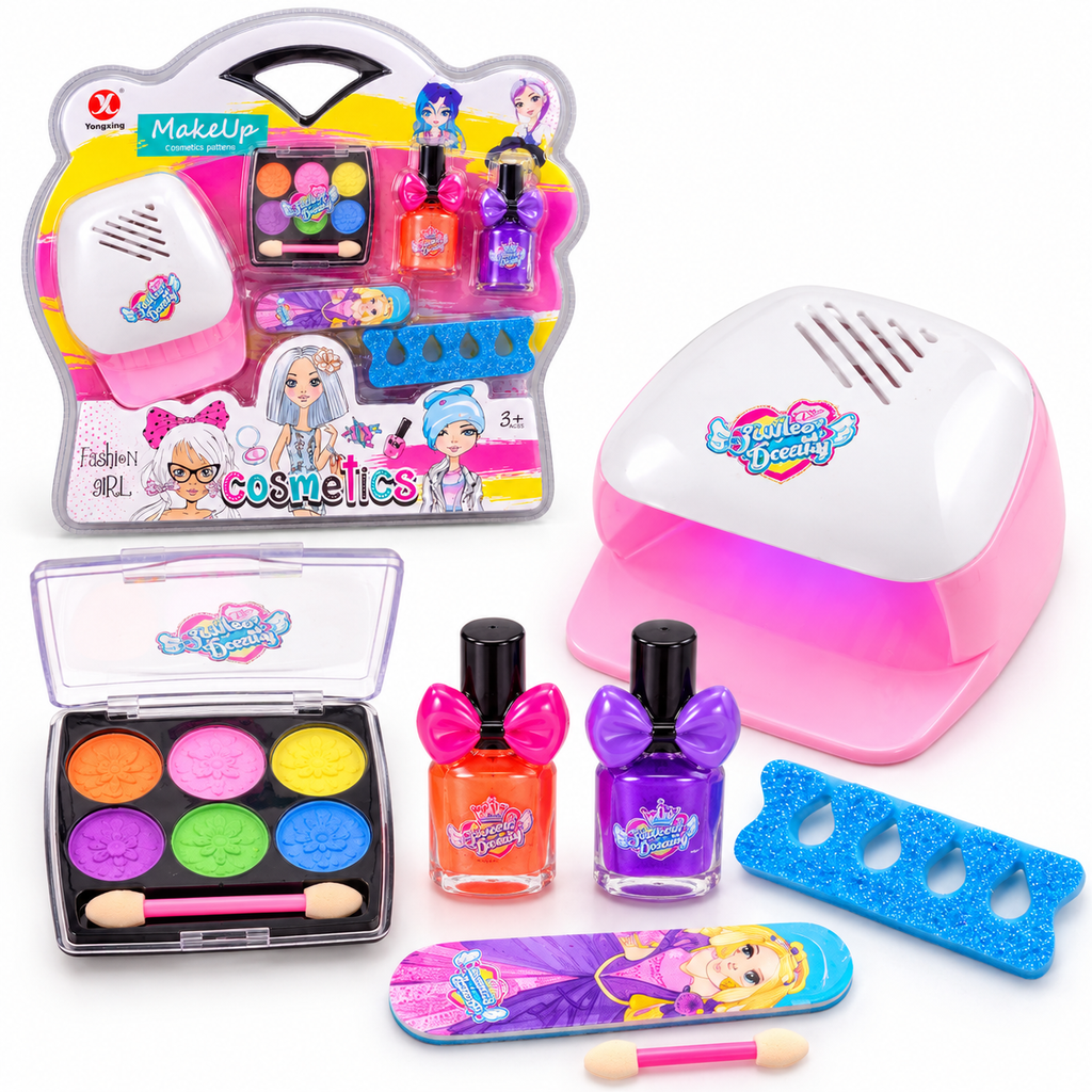 Coffret Beauté Enfant avec Lampe – Maquillage & Vernis Réels –  5 Ans+