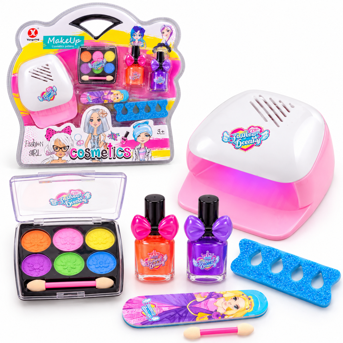 Coffret Beauté Enfant avec Lampe – Maquillage & Vernis Réels –  5 Ans+