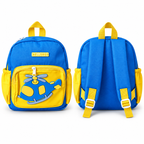 Sac à Dos Crèche & Maternelle Hélicoptère 3D Bleu Jaune – 25 × 23 × 12 cm