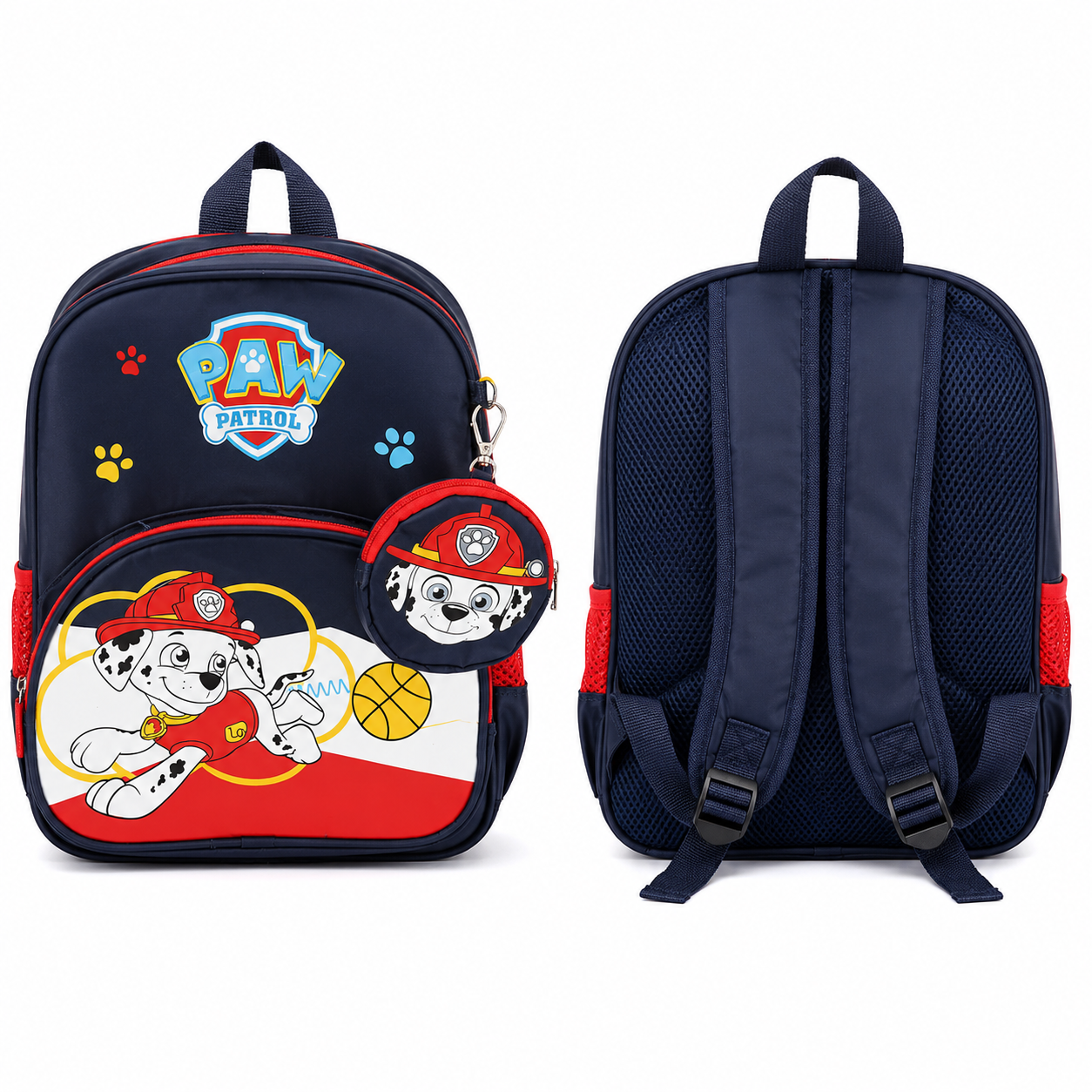 Sac à Dos Enfant Paw Patrol Marshall - Bleu Marine avec Petite Trousse – Modèle maternelle et CP1